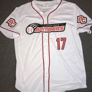 Battle Creek Bombers 2017 Giveaway Baseball Jersey EUC‎ XL